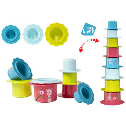 Σετ παιχνίδια Sophie La Girafe Μουσικό τηλέφωνο, Μπάλα και Στοιβαζόμενα λουλούδια S516353